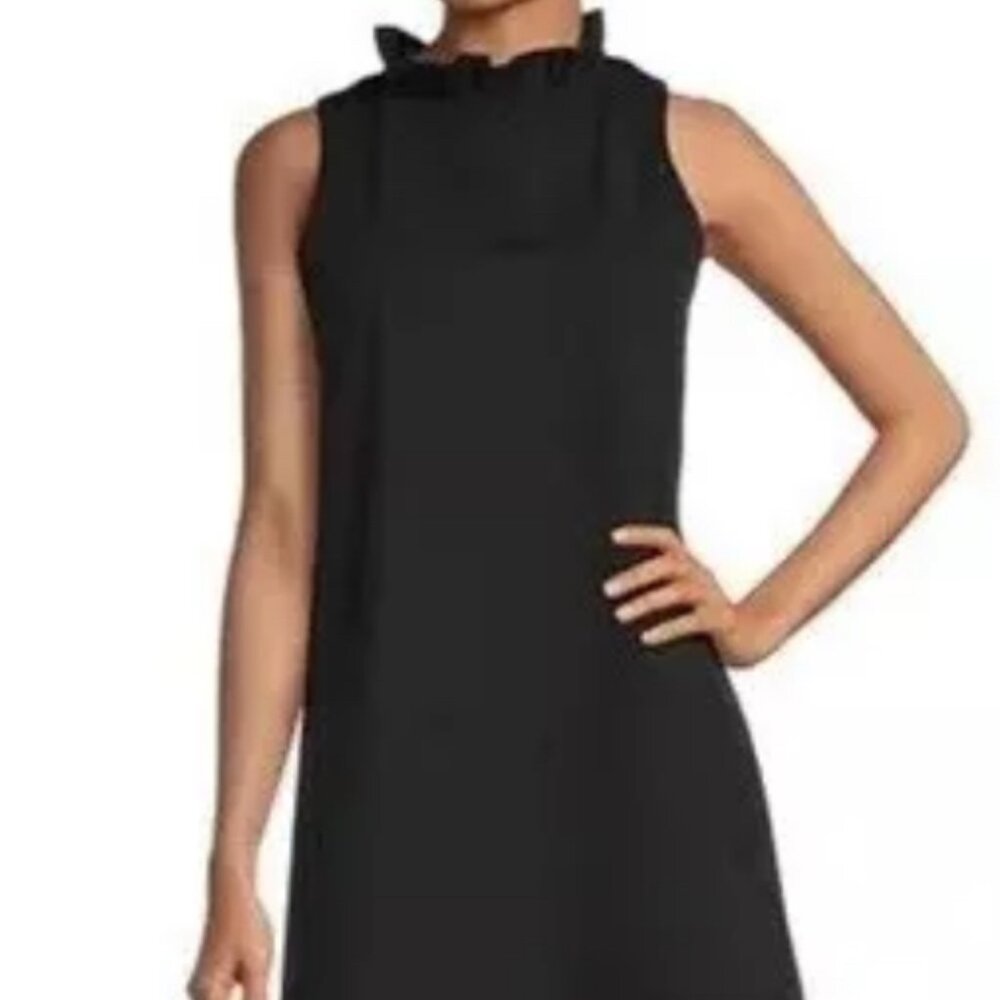 Tyler Böe Linen and silk black shift dress size medium classic LBD
